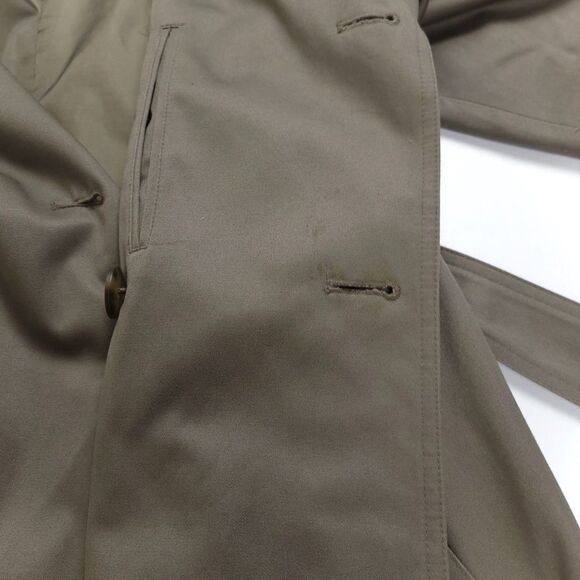 RALPH LAUREN Double Breasted Belted Trench Coat Wool Collar Old Money Preppy - Picture 7 of 13